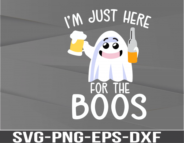 Womens Funny Halloween Tee I’m just here for the boos, Svg, png, eps ...