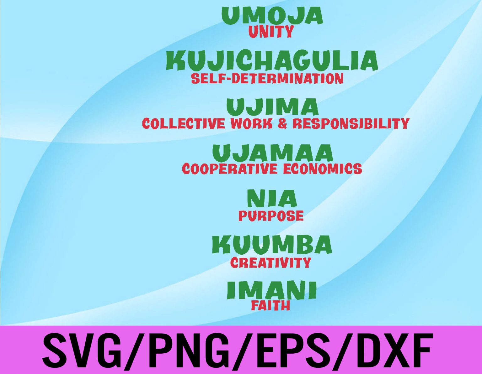 kwanzaa-principles-svg-eps-png-dxf-digital-download-dessinmarket
