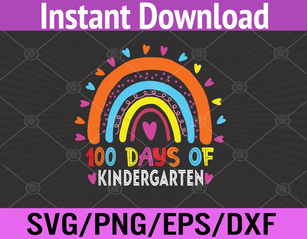 100 Days Of Kindergarten School Teacher Smarter Svg, Eps, Png, Dxf ...