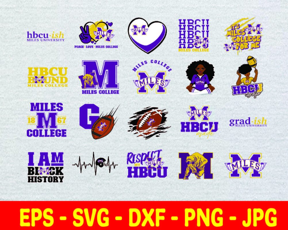 Miles College Svg, HBCU Svg Collections, HBCU team, Football Svg, Mega ...